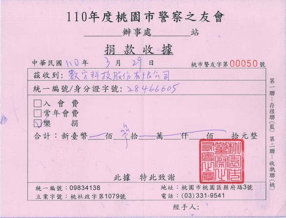 贊助中華民國警察之友總會